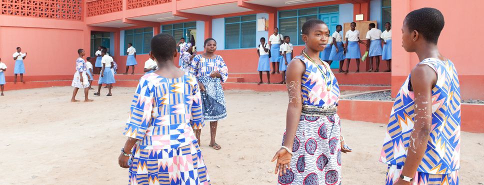 Schoolgirls of St. Catherine Senior High School in Ghana